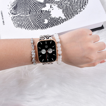 Νέο λουράκι ρολογιού με τυπωμένο μοτίβο, διασυνοριακή προμήθεια, κατάλληλο για λουράκι ρολογιού Apple iWatch, λουράκι ρολογιού με τυπωμένο χιονάνθρωπο, χριστουγεννιάτικο λουράκι ρολογιού