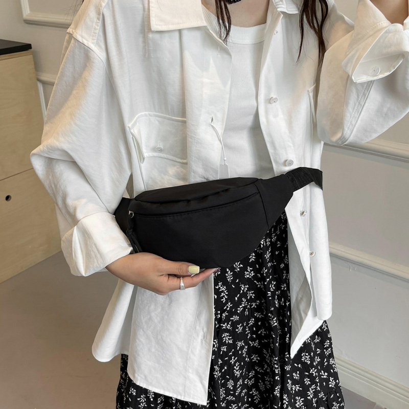 Jauna sieviešu jostas soma 2025 lielas ietilpības vienkārša tīras krāsas plecu soma vīriešu ikdienas krūšu soma moderna plecu soma