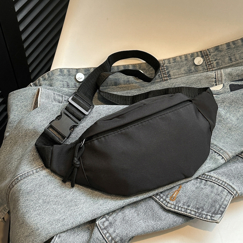 Jauna sieviešu jostas soma 2025 lielas ietilpības vienkārša tīras krāsas plecu soma vīriešu ikdienas krūšu soma moderna plecu soma