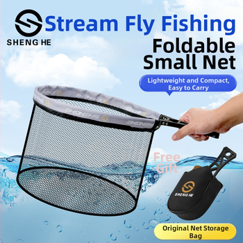 Sulankstomas žvejybos tinklas, mažas žvejybos tinklas, nešiojamas mini rankinis meškerės žvejybos įrankis, specialus žvejybos įrankis, pilnas priedų rinkinys