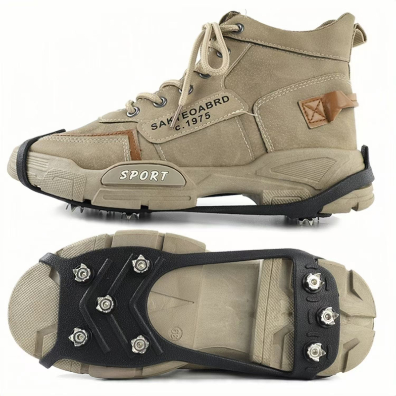 Външен неплъзгащ се леден нокът 5 нокти 8 зъба сняг селски снежен сезон ледена повърхност лека скална катерене снежен уловител за обувки неплъзгащ се калъф за обувки леден нокът