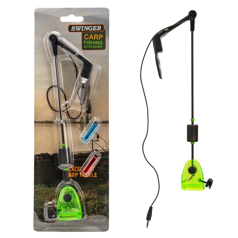 Piiriülene Euroopa karpkala õngevarras, neljavärviline välk, roostevabast terasest pinguti, raamatukogu, kalastusklambri alarmi lisatarvikud