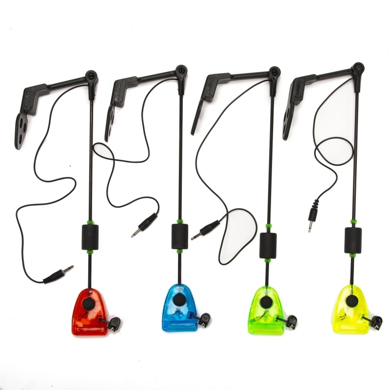 Piiriülene Euroopa karpkala õngevarras, neljavärviline välk, roostevabast terasest pinguti, raamatukogu, kalastusklambri alarmi lisatarvikud