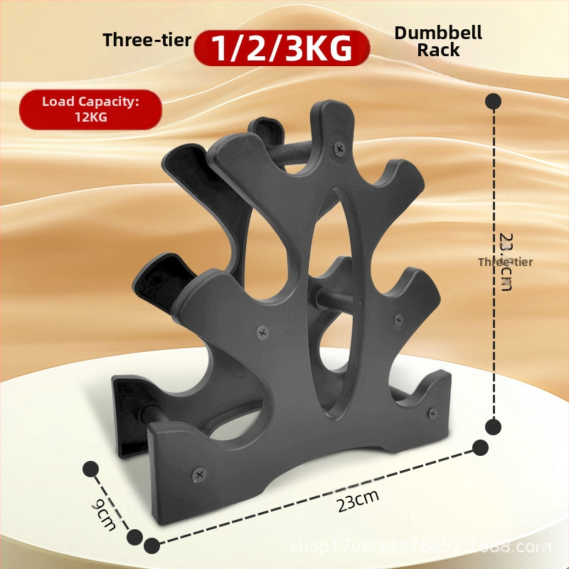 Mažas hantelių stovas, moteriškas hantelių laikymo stovas, vyrų fitneso įranga, buitinis vaikų šešiakampis mažas matinis varpelio laikiklis