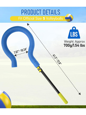 Vastupidav, kerge ja ilus suure küsimärgiga konksuga võrkpallinaeltega treeningvahend pallide ja juuste hoidmiseks