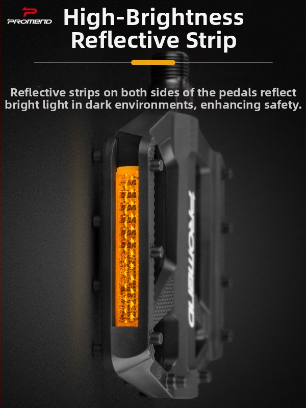 Велосипедни педали Promend с найлонов колан, рефлектор, двоен Du интегриран противоплъзгащ пирон, педал за планински велосипед