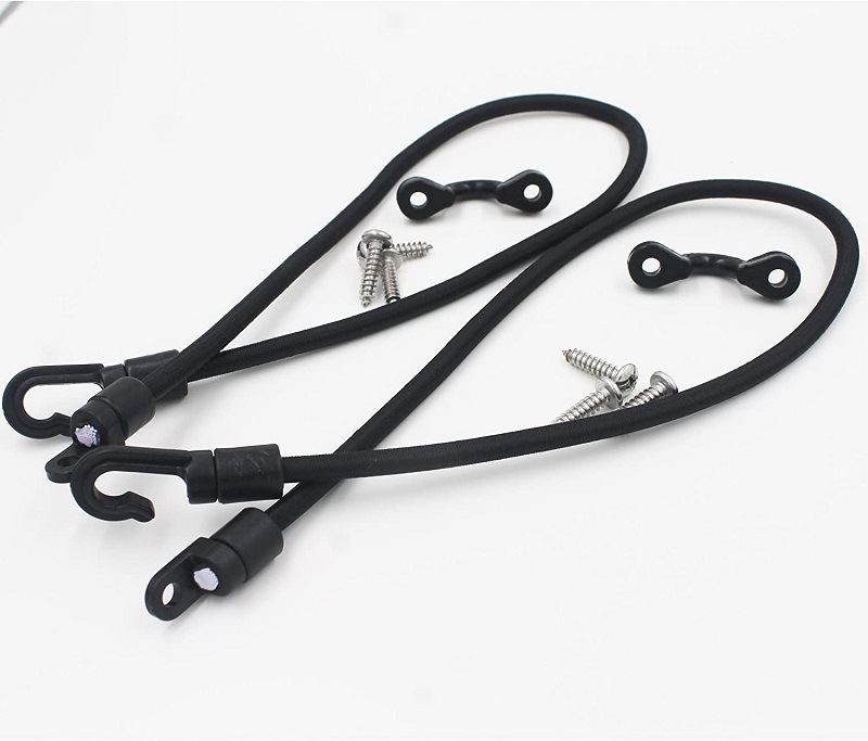 Kajaku piederumi 18 collu 6 mm elastīga virve ar skrūvējamu elastīgas virves āķa stiprinājuma sprādzi komplekts 4 HJ289