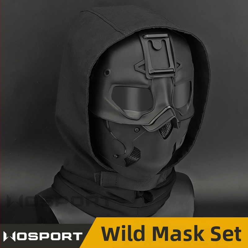 WOSPORT Wild Mask Suit Headgear Mask Dual Use Mode Full Face Protection Solid Color