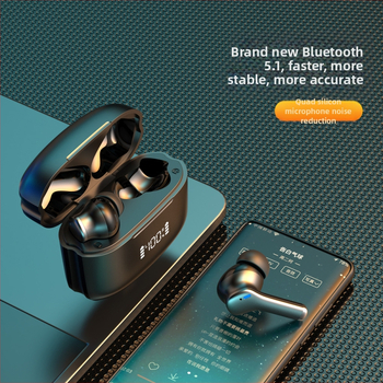 Privataus modelio naujos triukšmo mažinimo ausinės ANC + ENC triukšmo mažinimo „Bluetooth“ ausinės skaitmeniniu ekranu „Bluetooth“ ausinės sportinės ausinės