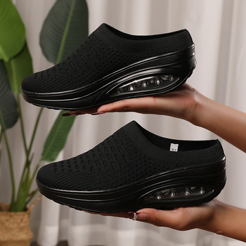 Γυναικεία παπούτσια casual, μοντέρνα, υφαντά γυναικεία παπούτσια που αυξάνουν το ύψος, ελαφριά, αναπνεύσιμα, μαμά, παπούτσια με χοντρό πάτο, παπούτσια ταξιδιού για νοσοκόμες
