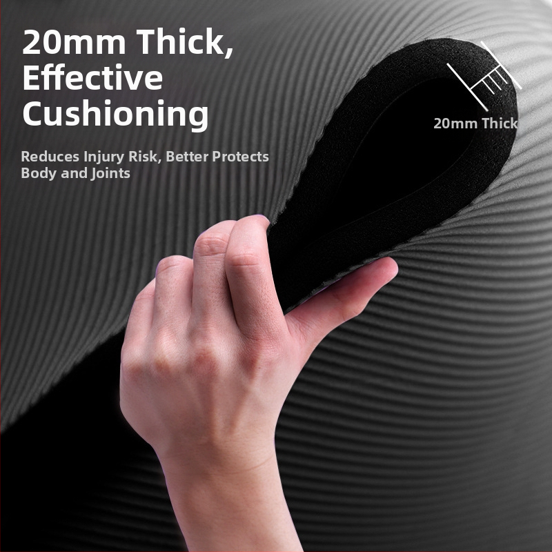 Мъжка фитнес постелка за начинаещи, съхнеща на гърба, разширена и удължена, неплъзгаща се, устойчива на износване, постелка за йога за спорт