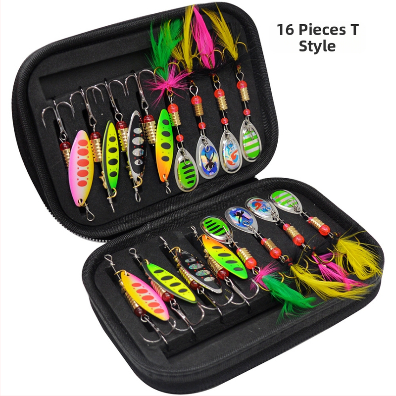 „Luya“ besisukančių kompozicinių blizgučių maišelių rinkinys, išorinių maišelių rinkinys, 16 dalių, metalinis, rankomis sukamas „Luya“ blizgučiais