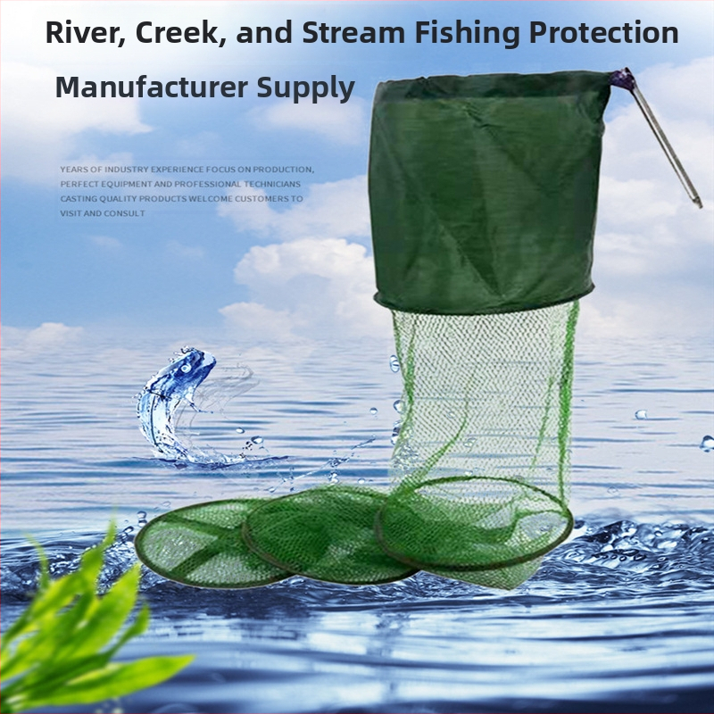 Kalavõrgu tootja kalakorv liimkattega väike kalakaitse roostevabast terasest maapinnast kalakaitsevõrk kalapüük lihtne kiiresti kuivav kalavõrgukott püügivahendid