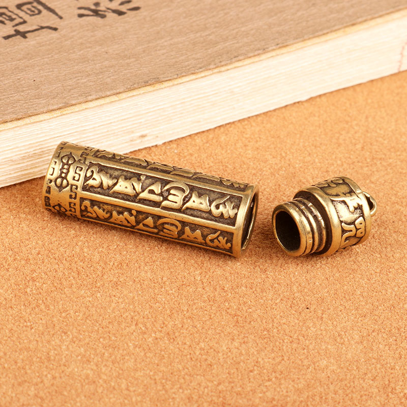 Куха чианска мантра месингова ключодържател персонализиран креативен ключодържател за кола висулка бижута подарък висулка