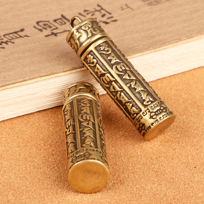 Куха чианска мантра месингова ключодържател персонализиран креативен ключодържател за кола висулка бижута подарък висулка
