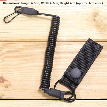 [1697 Συλλογή Λαού] Σχοινί όπλου με ελατήριο από ατσάλι molle, σχοινί ασφαλείας Anti-lost, περίγραμμα όπλου 92G, άλλαξε σε περίγραμμα τηλεσκοπικού όπλου