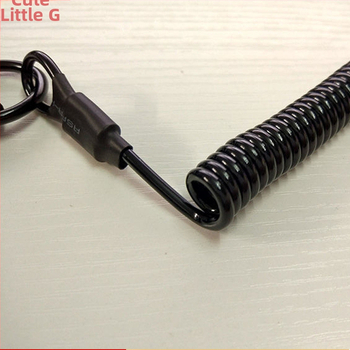 [1697 Συλλογή Λαού] Σχοινί όπλου με ελατήριο από ατσάλι molle, σχοινί ασφαλείας Anti-lost, περίγραμμα όπλου 92G, άλλαξε σε περίγραμμα τηλεσκοπικού όπλου