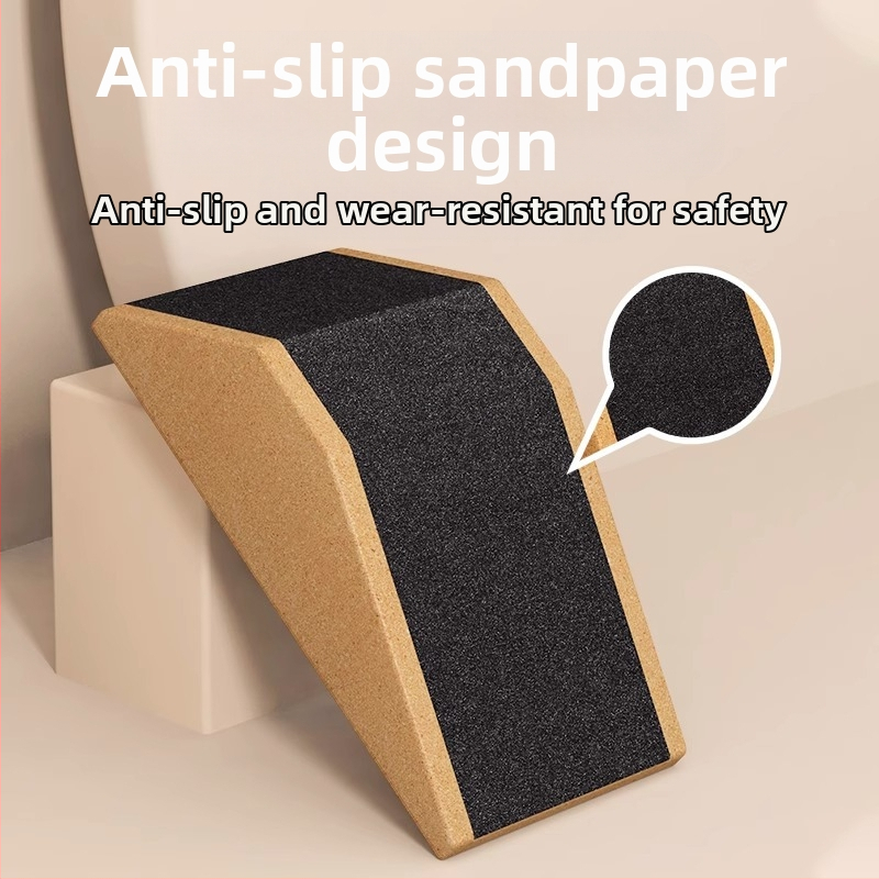 Йога Коркова тухла Клек Тухла Шлайфаща хартия Клинова тухла Фитнес Вдигане на тежести Разтягане на прасци Повдигане на пета Рампа Наклон