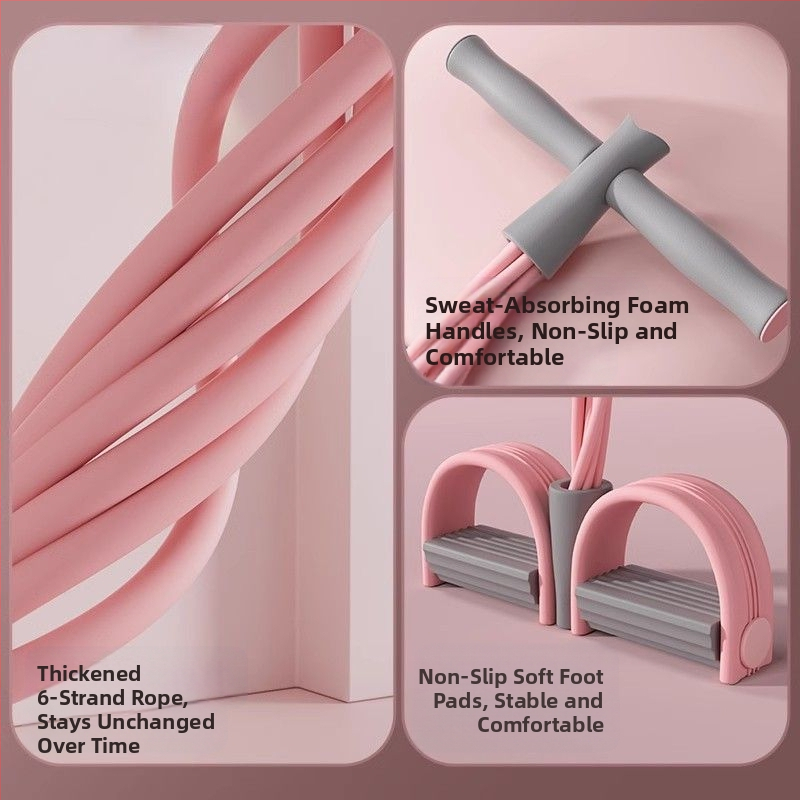 Малко многофункционално устройство за издърпване на педали за коремни преси, помощно устройство за йога с педали за дърпане на въже на едро