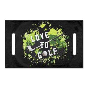 Прахоуловител за туристически автомобили, печат на топка за голф, поларно-полиран материал, черна възглавница за карта на туристически автомобили
