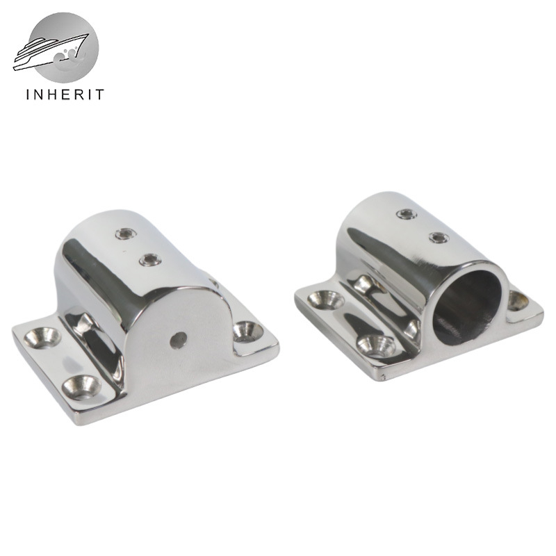 Spetsiaalne kandiline iste Precision Cast Yacht Marine riistvara tarvikud Hulgimüük 316 roostevabast terasest 22/25 mm 1-tolline toruiste