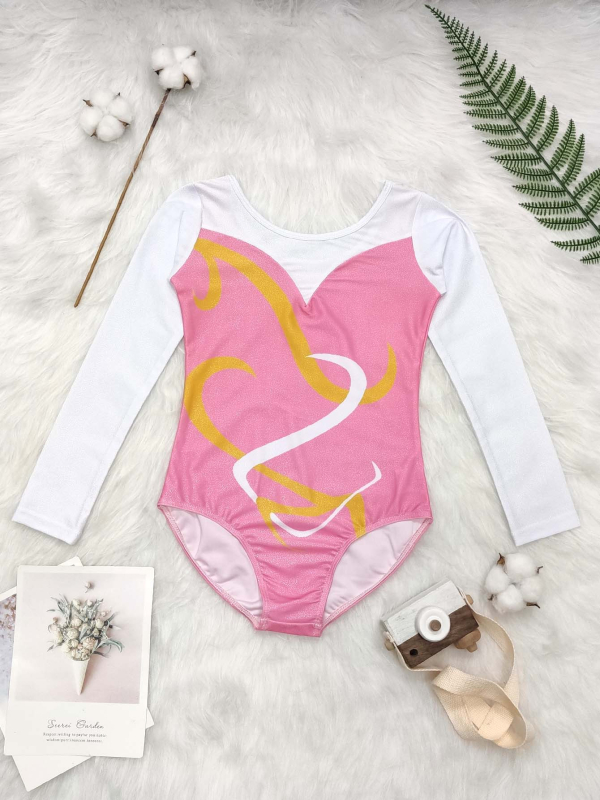 Laste ühes tükis võistluslik aeroobikaülikond, võistlusriietus, ergutusmeeskonna riietus, professionaalne võimlemisriietus, professionaalne võistlusriietus