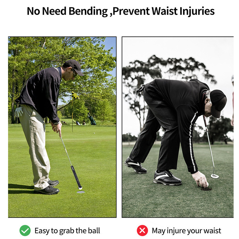 3 részes golflabda-felszedő, labdafelszedő, háromkarmos labdafelszedő, golfkiegészítők, golffelszerelések