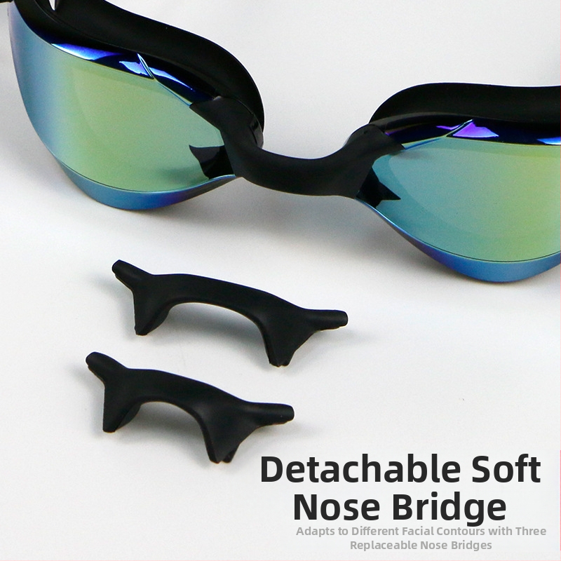 Очила за плуване с кръстосано огледало, галванизирани, цветни, за защита на очите, водоустойчиви, против замъгляване, професионални тренировъчни очила за плуване, чанта