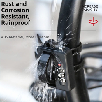 Elektrinis akumuliatorinis automobilio šalmo užraktas su slaptažodžiu, apsaugantis nuo vagystės, fiksuota apsaugos kepurės spyna su nemokama spynos sagtimi, slaptažodžiu, šalmo užraktas