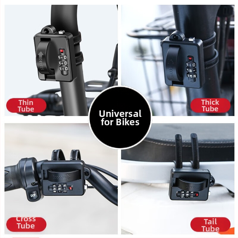 Парола за заключване на каска за електрическа батерия, фиксирана защита против кражба, заключване на шапка, безплатна катарама с катинар, парола за заключване на каска