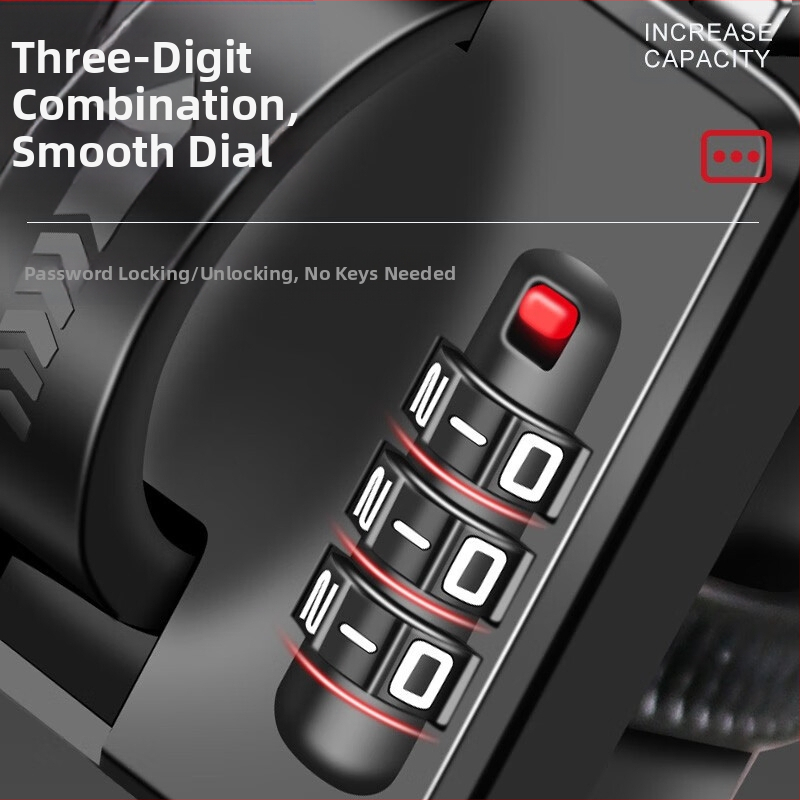 Парола за заключване на каска за електрическа батерия, фиксирана защита против кражба, заключване на шапка, безплатна катарама с катинар, парола за заключване на каска