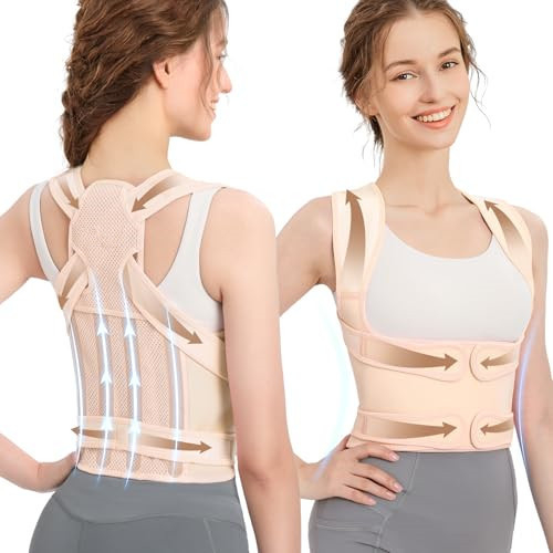 Orteză pentru postură așezată, pentru adulți, bărbați și femei, orteză deschisă pentru umăr, centură pentru spate, artefact de corecție a posturii așezate, artefact de corecție a posturii așezate