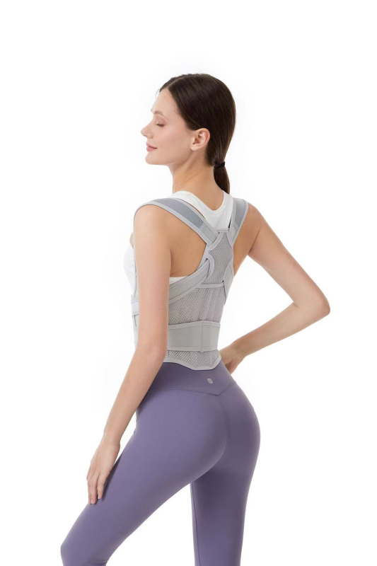 Orteză pentru postură așezată, pentru adulți, bărbați și femei, orteză deschisă pentru umăr, centură pentru spate, artefact de corecție a posturii așezate, artefact de corecție a posturii așezate