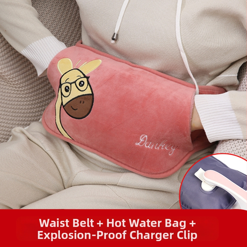 Karšto vandens maišelis, įkraunamas, sprogimui atsparus, šilto vandens maišelis, vilnonis, mielas, šiltas kūdikio mergaitės karštas kompresas, juosmens, pilvuko ir rankų šildytuvas