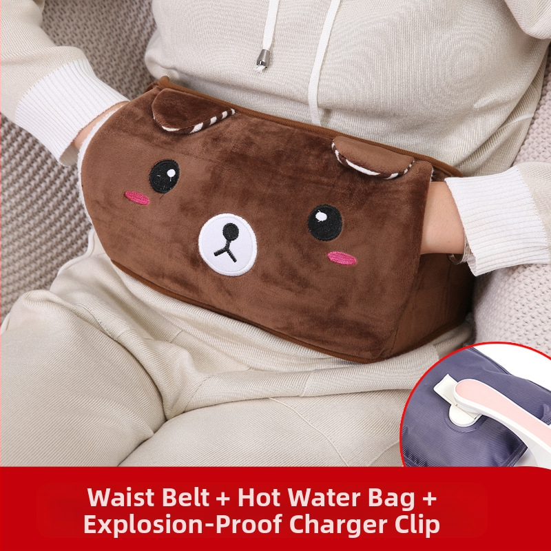 Karšto vandens maišelis, įkraunamas, sprogimui atsparus, šilto vandens maišelis, vilnonis, mielas, šiltas kūdikio mergaitės karštas kompresas, juosmens, pilvuko ir rankų šildytuvas