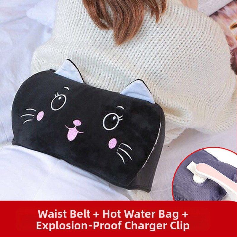 Karšto vandens maišelis, įkraunamas, sprogimui atsparus, šilto vandens maišelis, vilnonis, mielas, šiltas kūdikio mergaitės karštas kompresas, juosmens, pilvuko ir rankų šildytuvas