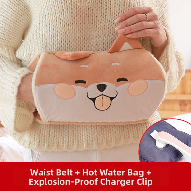 Karšto vandens maišelis, įkraunamas, sprogimui atsparus, šilto vandens maišelis, vilnonis, mielas, šiltas kūdikio mergaitės karštas kompresas, juosmens, pilvuko ir rankų šildytuvas