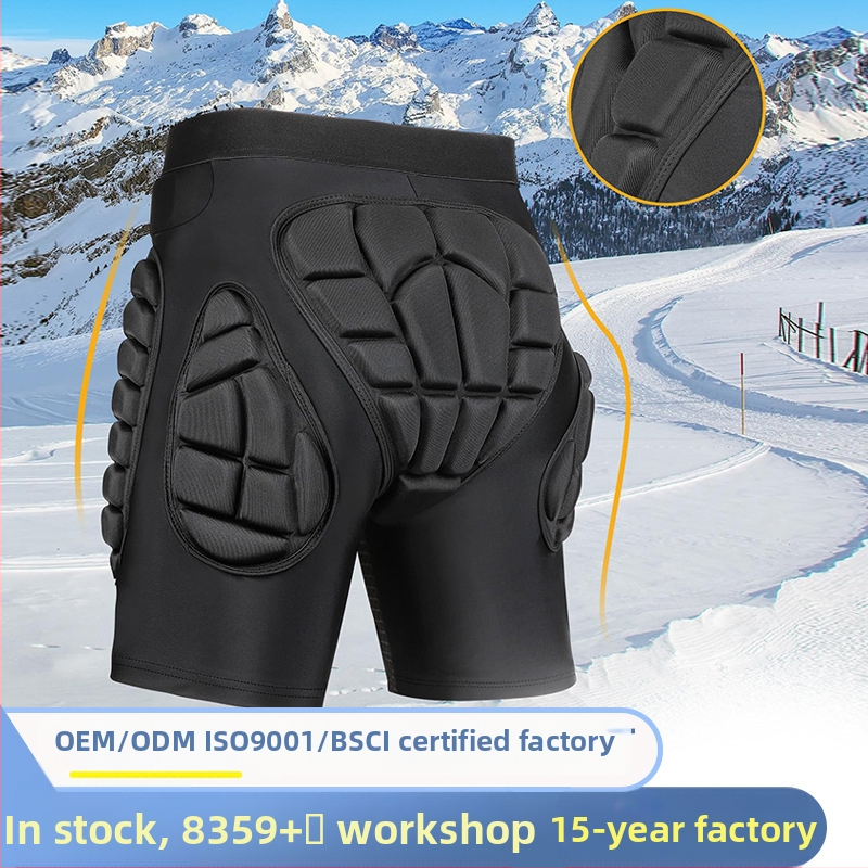 Ziemas bērnu pieaugušo slēpošanas gurnu bikses skrituļslidošanai, jāšanai, kritiena paklājiņš, āra sporta veidi, sadursmes novēršanas ceļgalu pārvalks, elkoņu spilventiņš