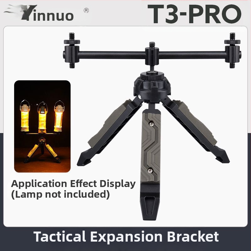 Taktikai szélállvány asztali kültéri lámpaállvány kemping mobiltelefon élő mikro egyetlen kamera stabilizátor kemping lámpaállvány