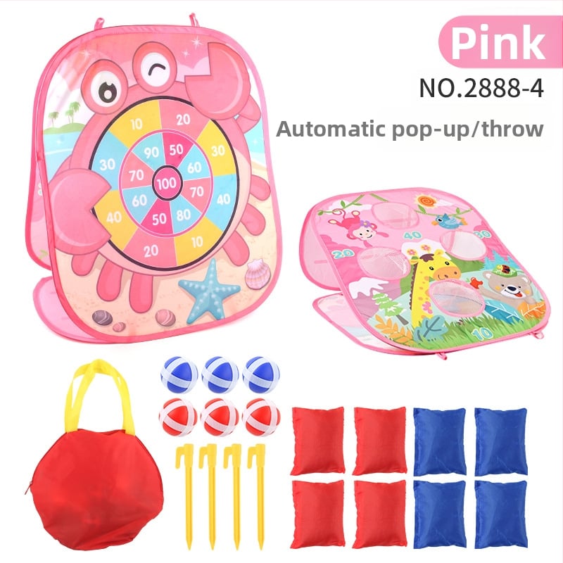 Трансграничен детски голф три-в-едно костюм за хвърляне на костюм за голф, сгъваема палатка с торба с пясък, състезателна играчка за свободното време на закрито