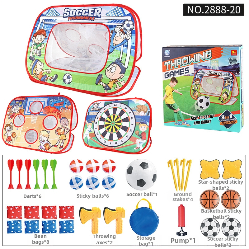 Трансграничен детски голф три-в-едно костюм за хвърляне на костюм за голф, сгъваема палатка с торба с пясък, състезателна играчка за свободното време на закрито