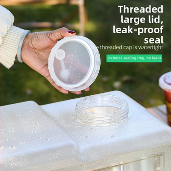 Εξωτερικός διαφανής κουβάς με βρύση Αυτοκίνητο κάμπινγκ στυλ αυτο-οδήγησης Μεταλλικό νερό Καθαρό πόσιμο νερό Αποθήκευση δεξαμενής νερού