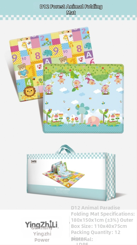 Baby Power bērnu kāpšanas paklājiņš, saliekams bērnu kāpšanas paklājiņš, viesistabas spēļu paklājiņš, sabiezināts bērnu kāpšanas paklājiņš
