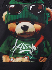 2024-es újszülött fiú őszi-téli rajzfilmfigura, aranyos kis energiával nyomtatott kétrészes öltöny, kapucnis pulóver és lezser nadrág