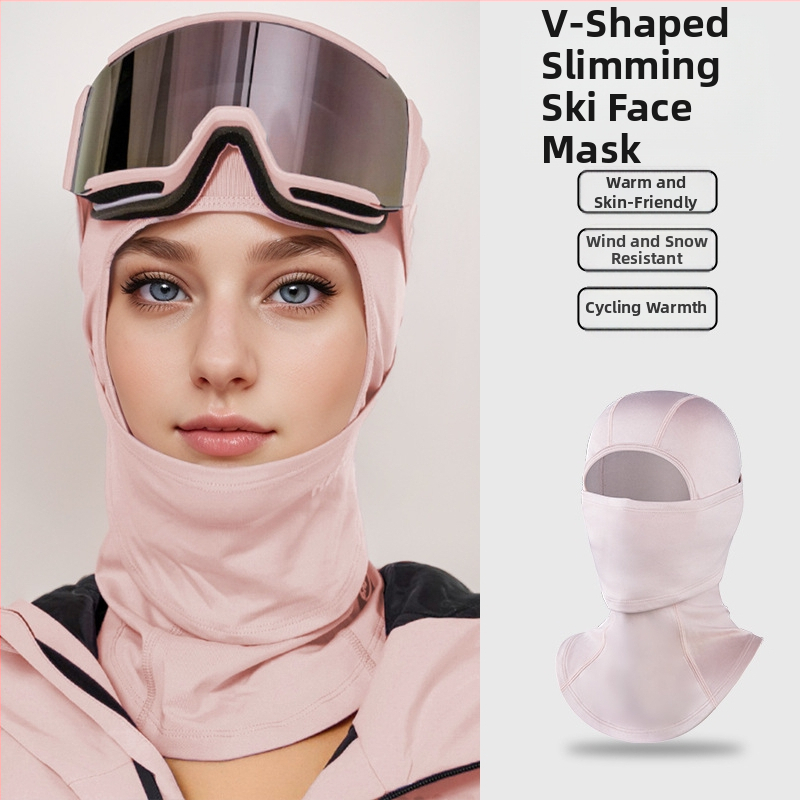 Зимна ски маска за мотоциклет, ветроустойчива, студоустойчива, топла шапка за езда с поларена подплата, шал за лице за мъже