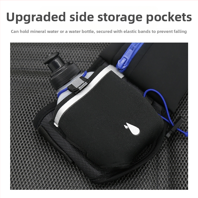 Чанта за кръста за спорт на открито, многофункционална, за фитнес, чанта за чайник за вода, лична чанта за бягане, чанта за мобилен телефон, фитнес чанта за съхранение против сблъсък