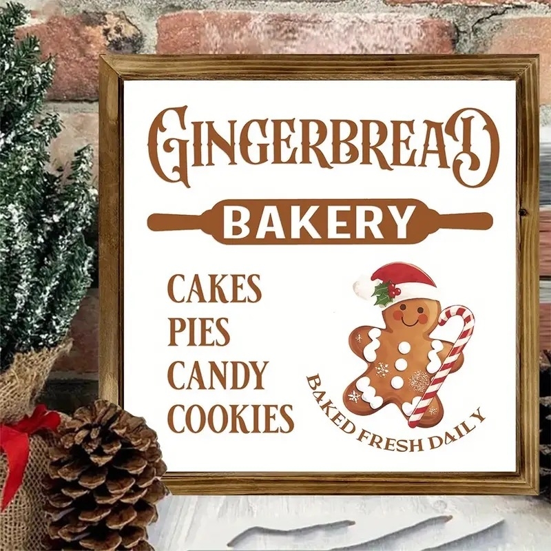 Χριστουγεννιάτικες κορνίζες φωτογραφιών G Διασυνοριακές πινακίδες, ξύλινες χριστουγεννιάτικες διακοσμήσεις, διακοσμητικά γραφείου