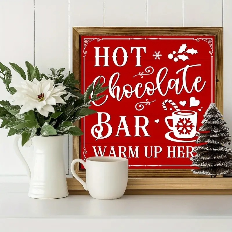 Χριστουγεννιάτικες κορνίζες φωτογραφιών G Διασυνοριακές πινακίδες, ξύλινες χριστουγεννιάτικες διακοσμήσεις, διακοσμητικά γραφείου