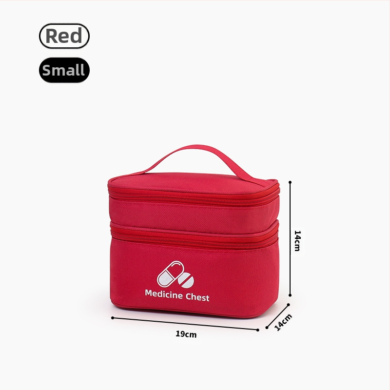 Új hordozható kétrétegű elsősegélytáska járványmegelőzési egészségügyi táska háztartási életmentő táska kültéri vészhelyzeti járványmegelőzési tárolótáska