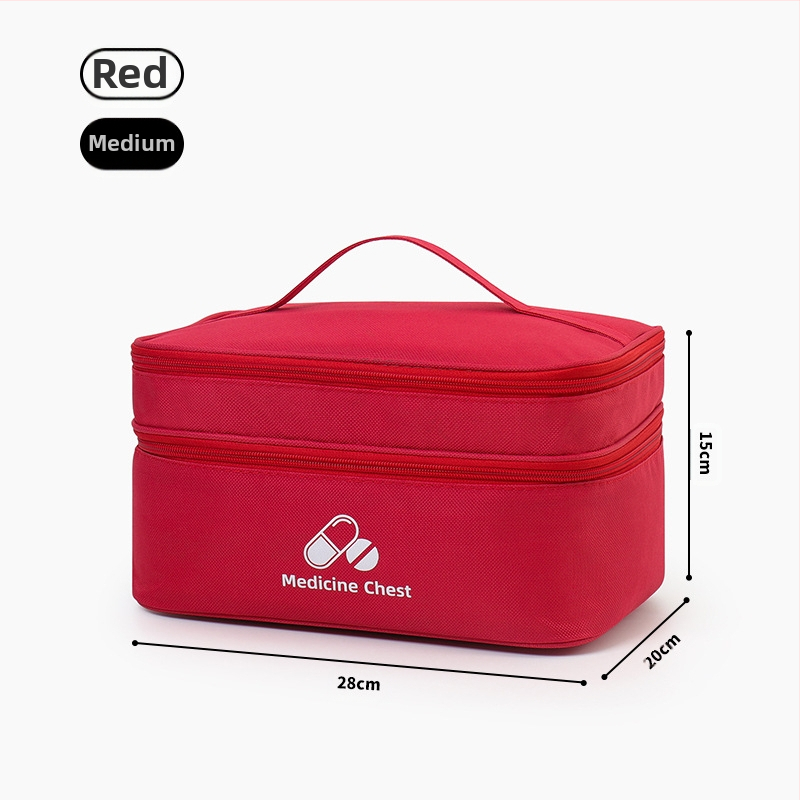 Új hordozható kétrétegű elsősegélytáska járványmegelőzési egészségügyi táska háztartási életmentő táska kültéri vészhelyzeti járványmegelőzési tárolótáska